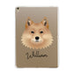 Finnish Spitz Personalised Apple iPad Gold Case