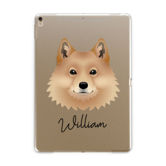 Finnish Spitz Personalised Apple iPad Gold Case