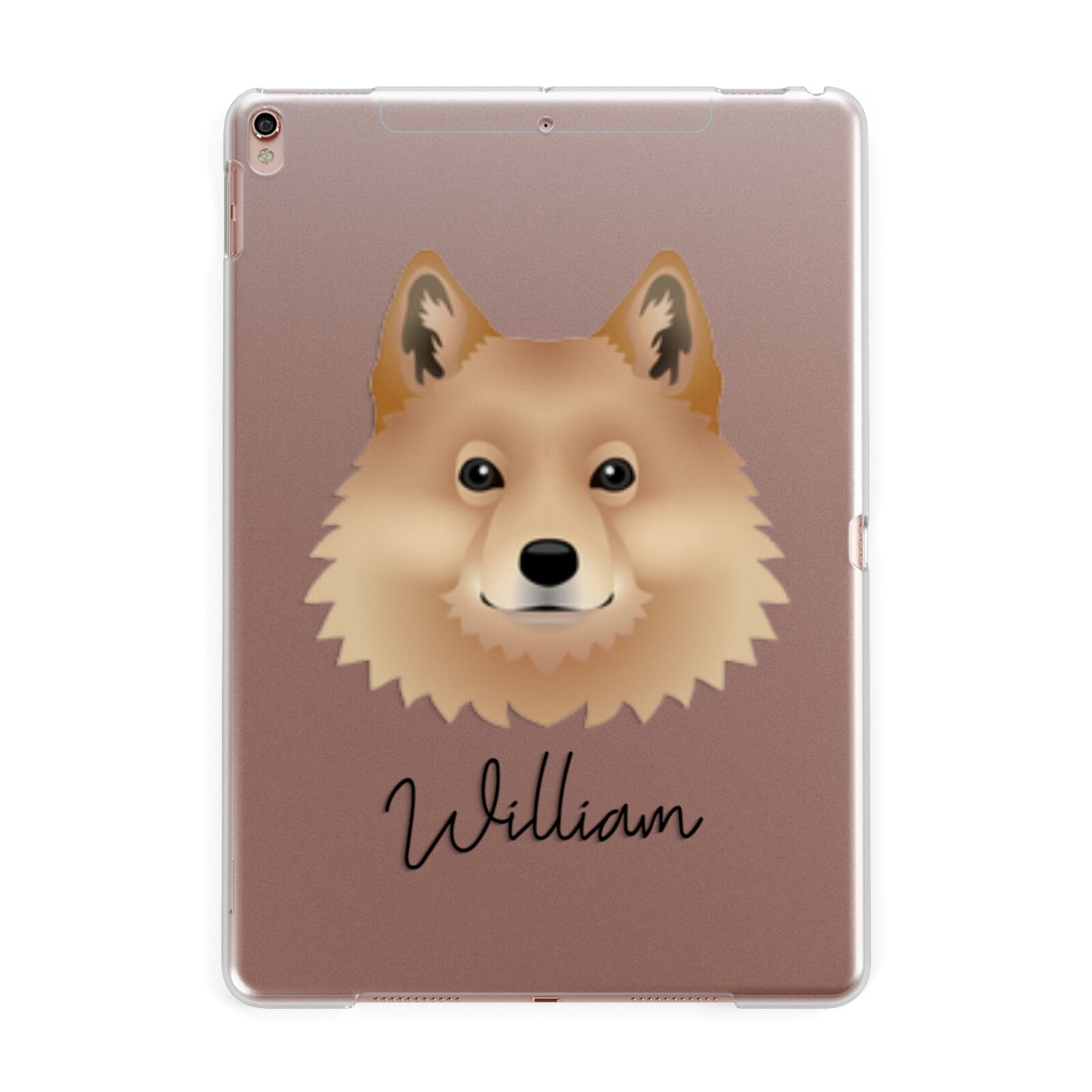 Finnish Spitz Personalised Apple iPad Rose Gold Case