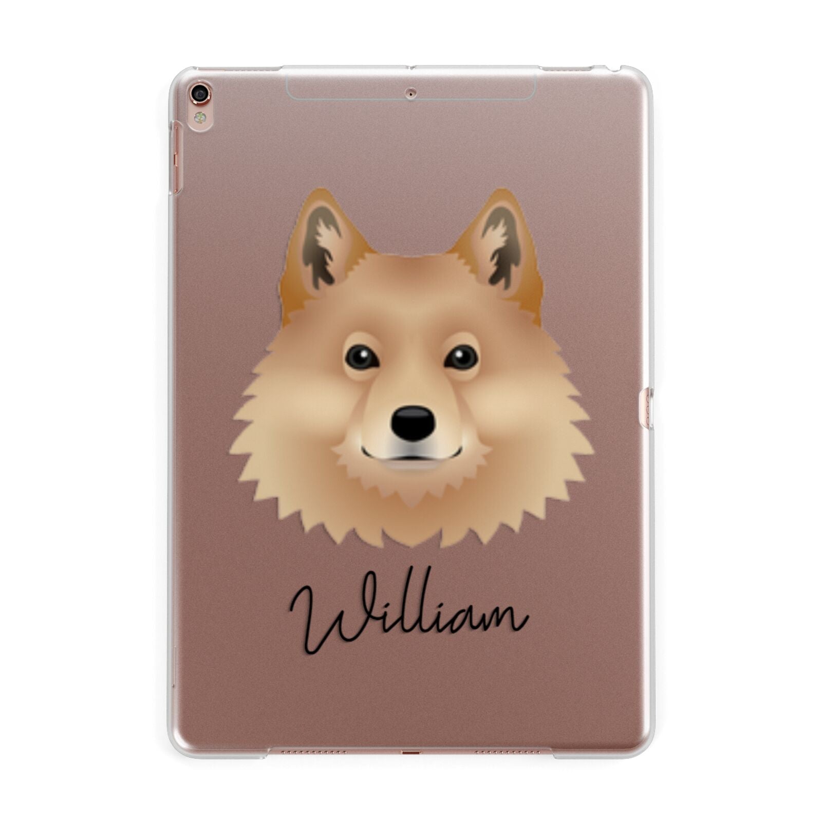 Finnish Spitz Personalised Apple iPad Rose Gold Case
