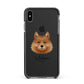Finnish Spitz Personalised Apple iPhone Xs Max Impact Case Black Edge on Black Phone