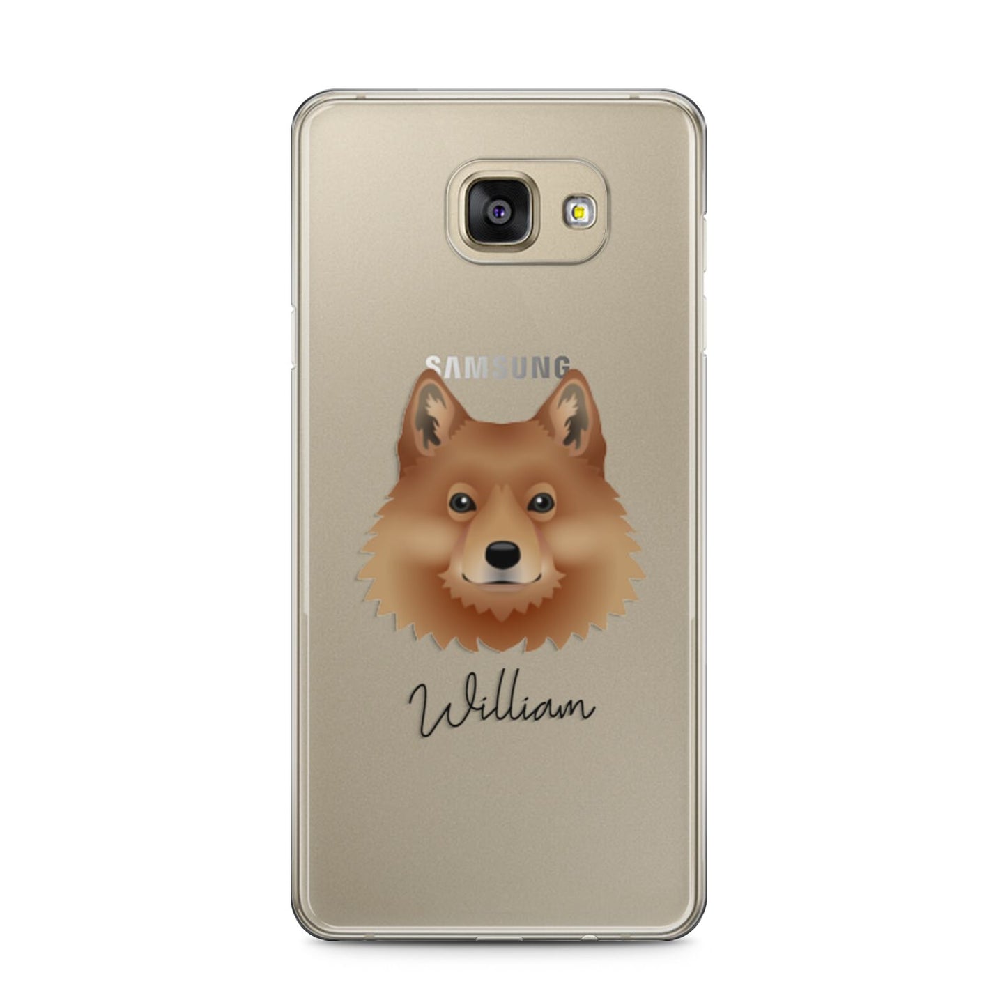 Finnish Spitz Personalised Samsung Galaxy A5 2016 Case on gold phone