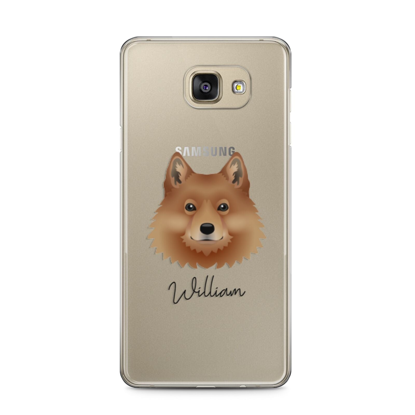 Finnish Spitz Personalised Samsung Galaxy A5 2016 Case on gold phone