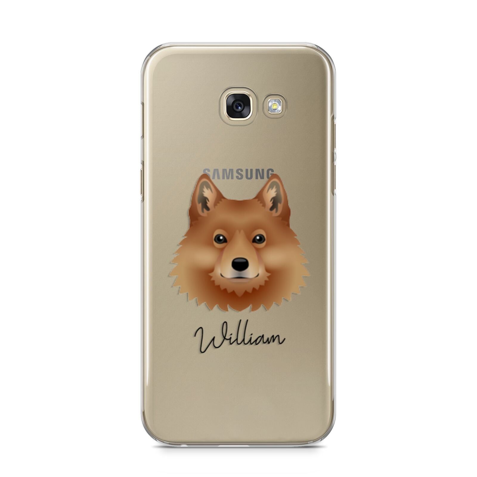 Finnish Spitz Personalised Samsung Galaxy A5 2017 Case on gold phone
