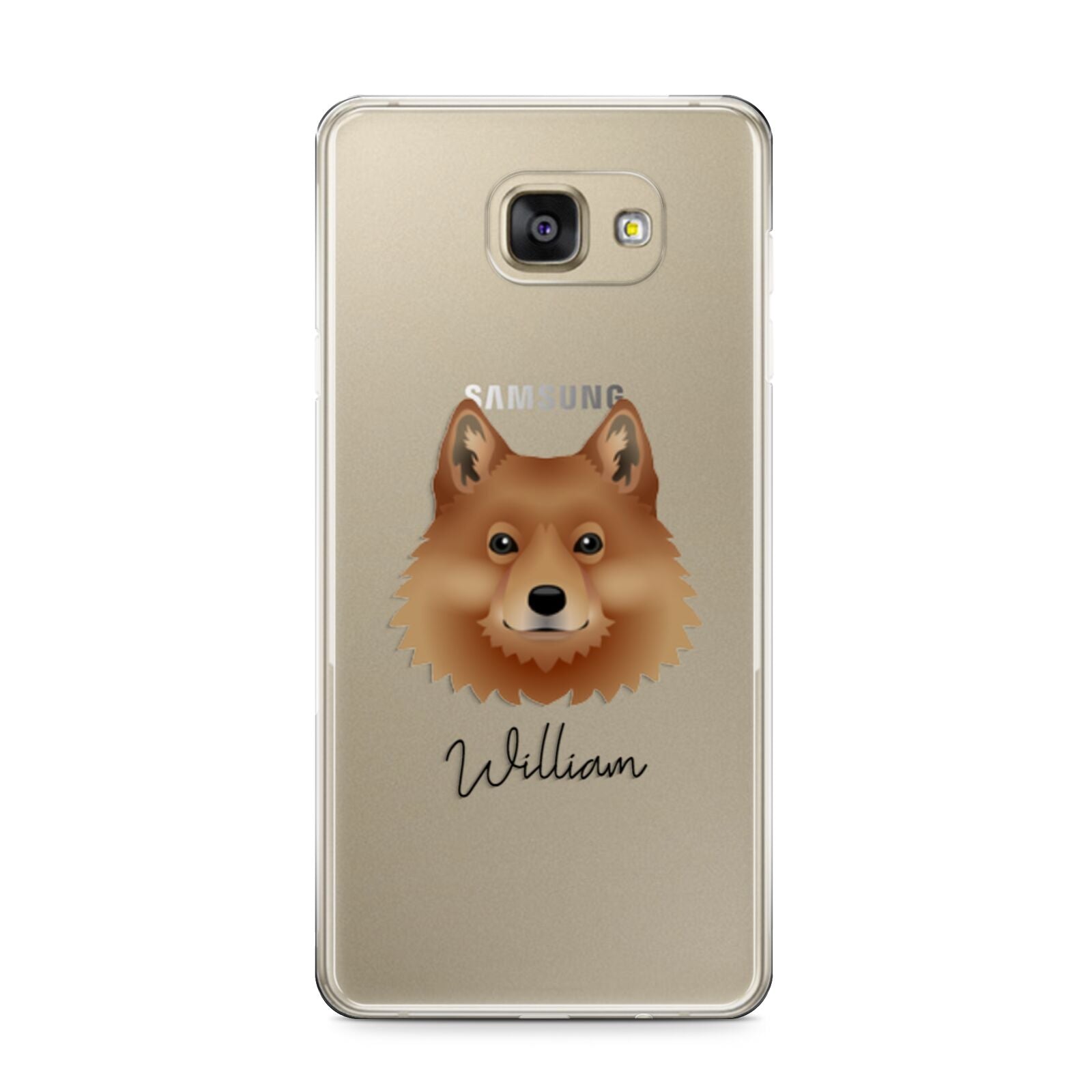 Finnish Spitz Personalised Samsung Galaxy A9 2016 Case on gold phone