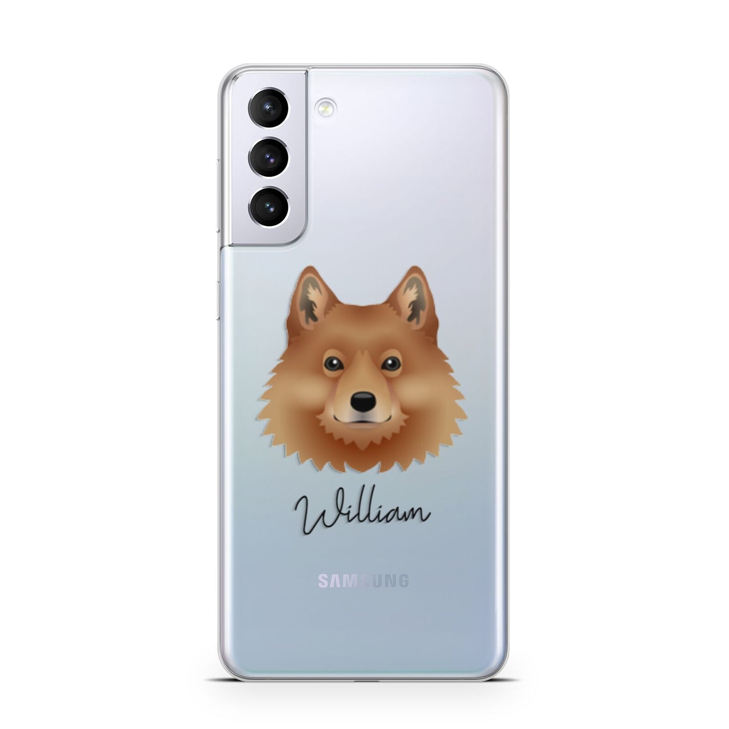 Finnish Spitz Personalised Samsung S21 Plus Phone Case