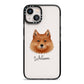 Finnish Spitz Personalised iPhone 13 Black Impact Case on Silver phone