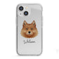 Finnish Spitz Personalised iPhone 13 Mini TPU Impact Case with White Edges