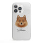 Finnish Spitz Personalised iPhone 13 Pro Clear Bumper Case