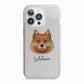 Finnish Spitz Personalised iPhone 13 Pro TPU Impact Case with White Edges