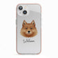 Finnish Spitz Personalised iPhone 13 TPU Impact Case with Pink Edges