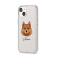 Finnish Spitz Personalised iPhone 14 Clear Tough Case Starlight Angled Image