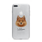 Finnish Spitz Personalised iPhone 7 Plus Bumper Case on Silver iPhone