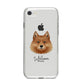 Finnish Spitz Personalised iPhone 8 Bumper Case on Silver iPhone