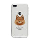 Finnish Spitz Personalised iPhone 8 Plus Bumper Case on Silver iPhone