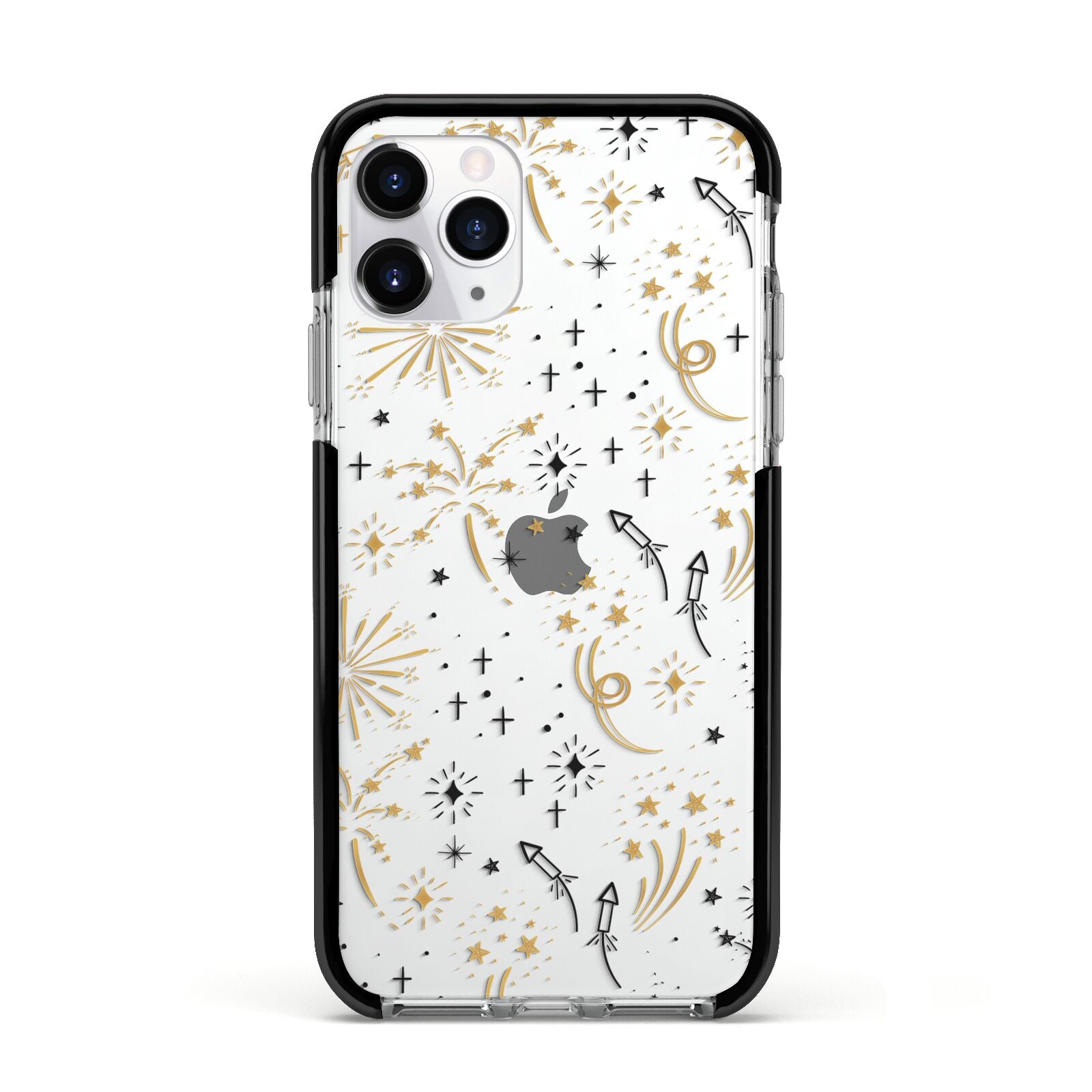 Firework Apple iPhone 11 Pro in Silver with Black Impact Case