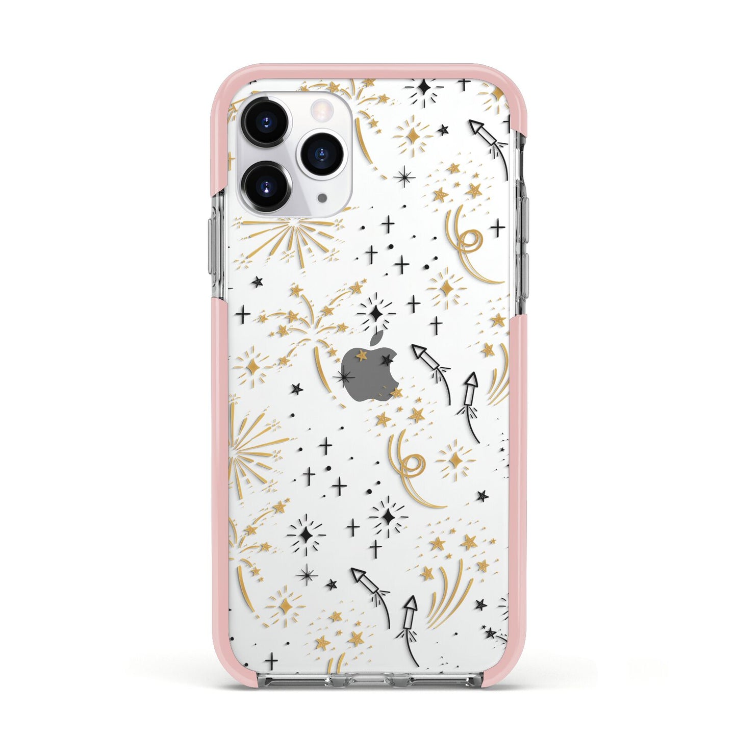 Firework Apple iPhone 11 Pro in Silver with Pink Impact Case
