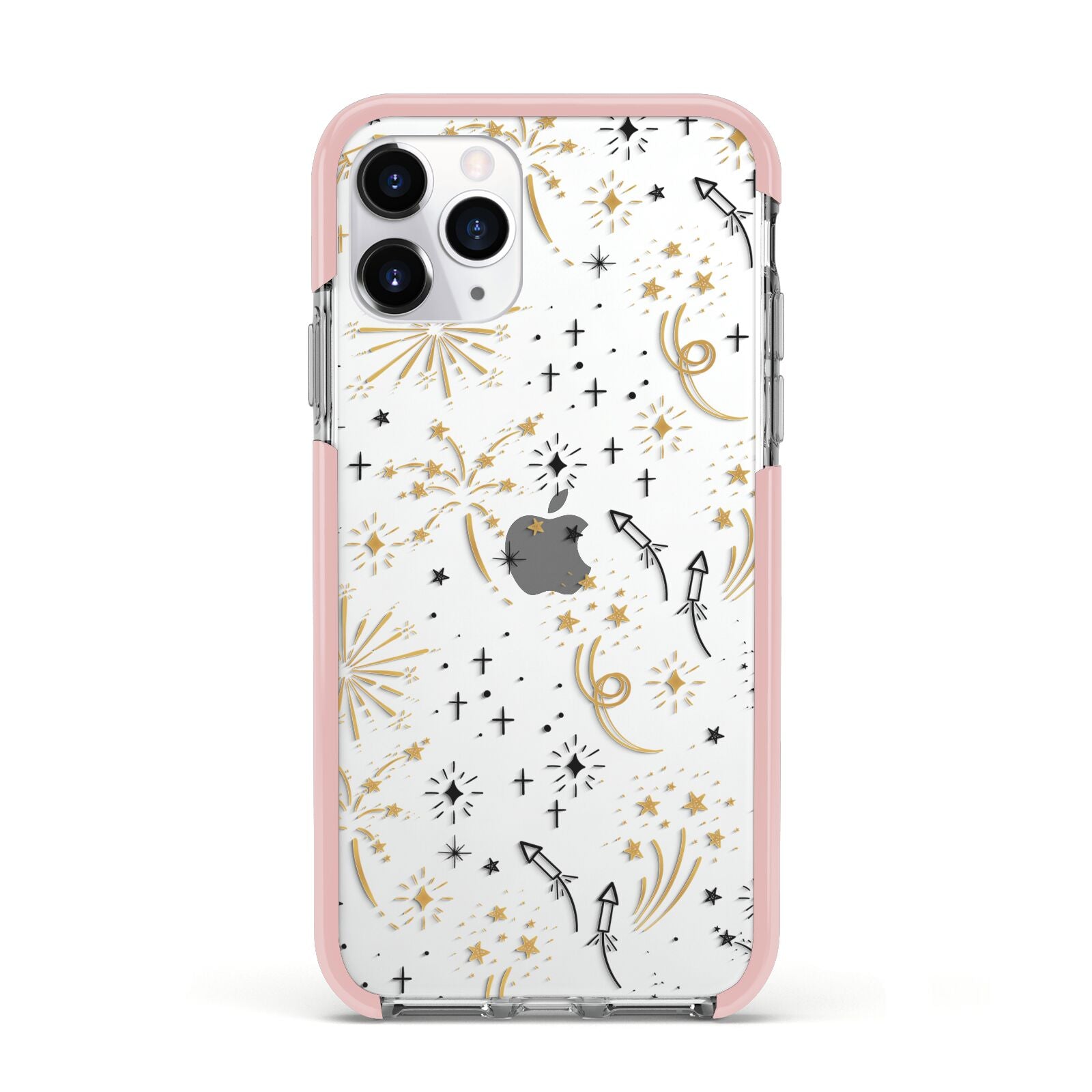 Firework Apple iPhone 11 Pro in Silver with Pink Impact Case