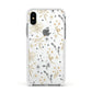 Firework Apple iPhone Xs Impact Case White Edge on Silver Phone