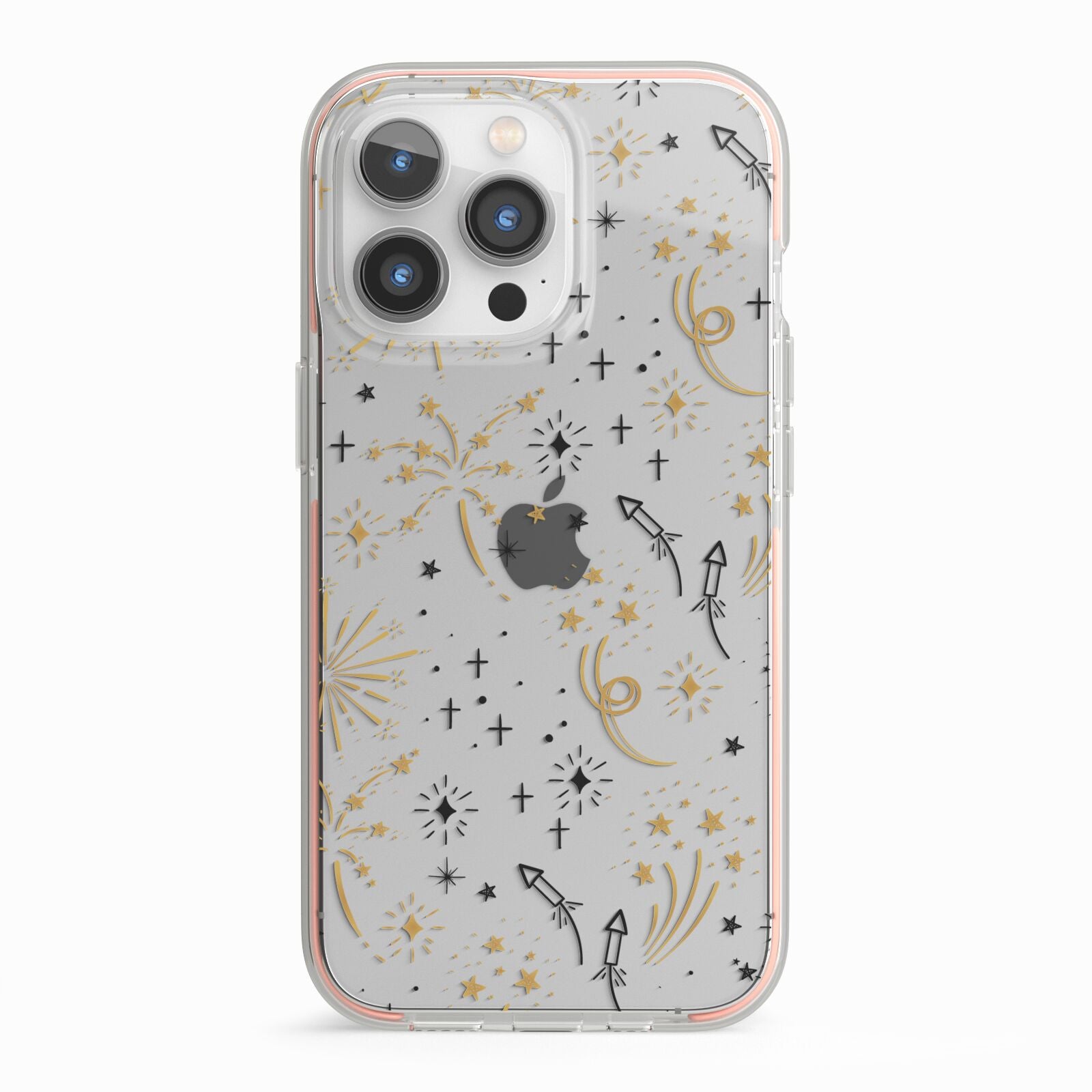 Firework iPhone 13 Pro TPU Impact Case with Pink Edges