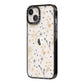 Firework iPhone 14 Black Impact Case Side Angle on Silver phone