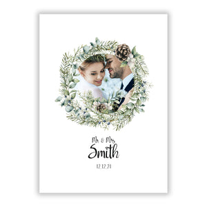 First Christmas Married Photo Greetings Card