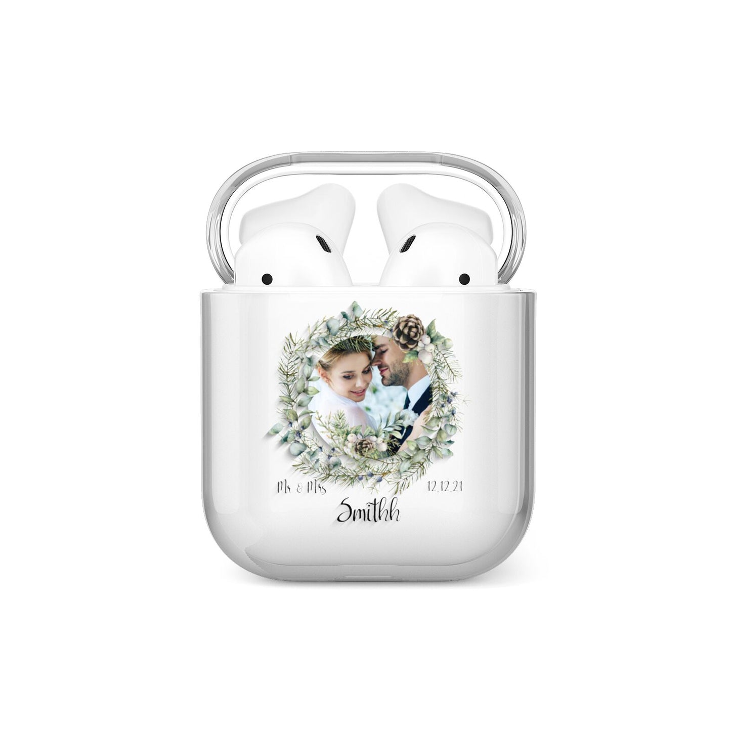 First Christmas Married Photo AirPods Case