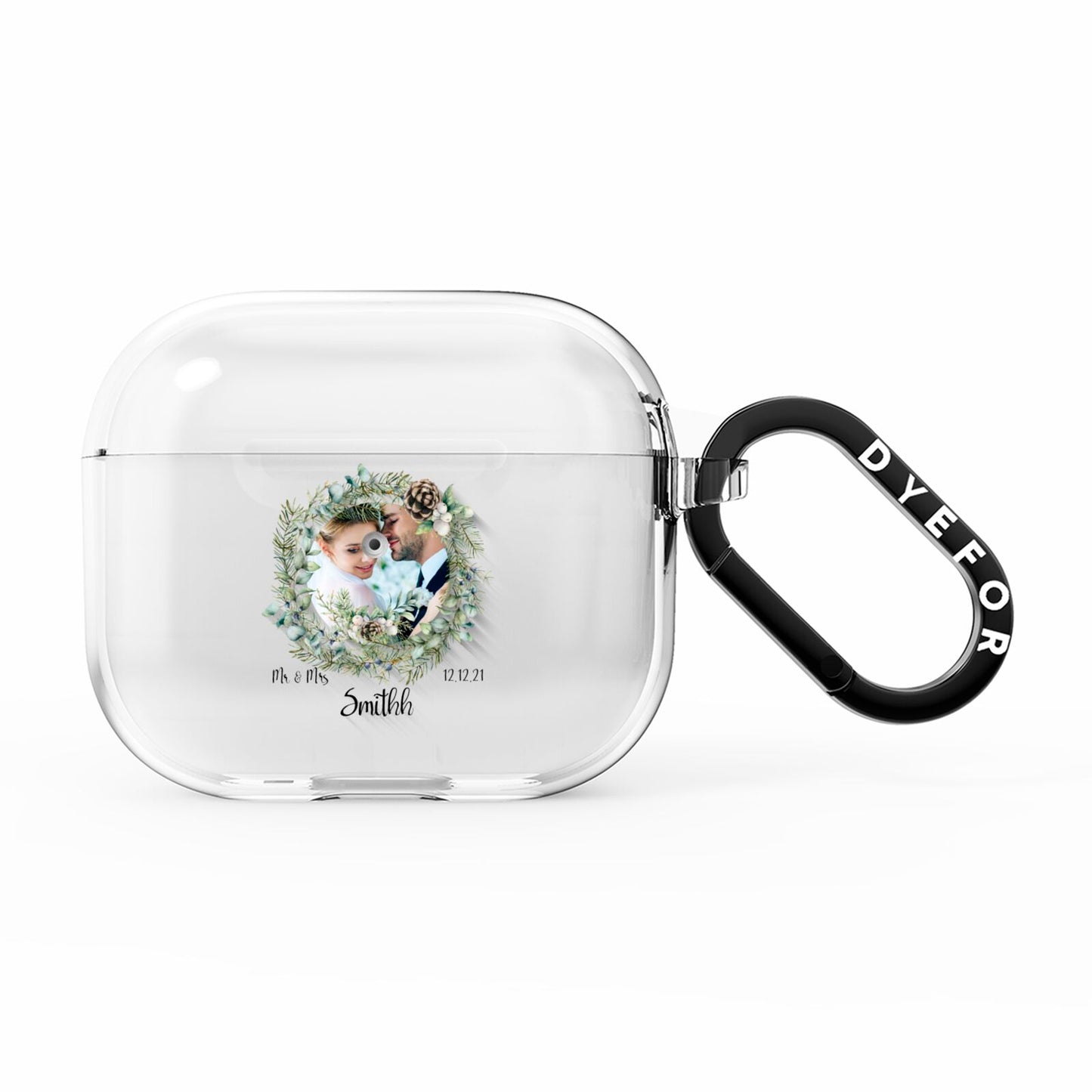 First Christmas Married Photo AirPods Clear Case 3rd Gen