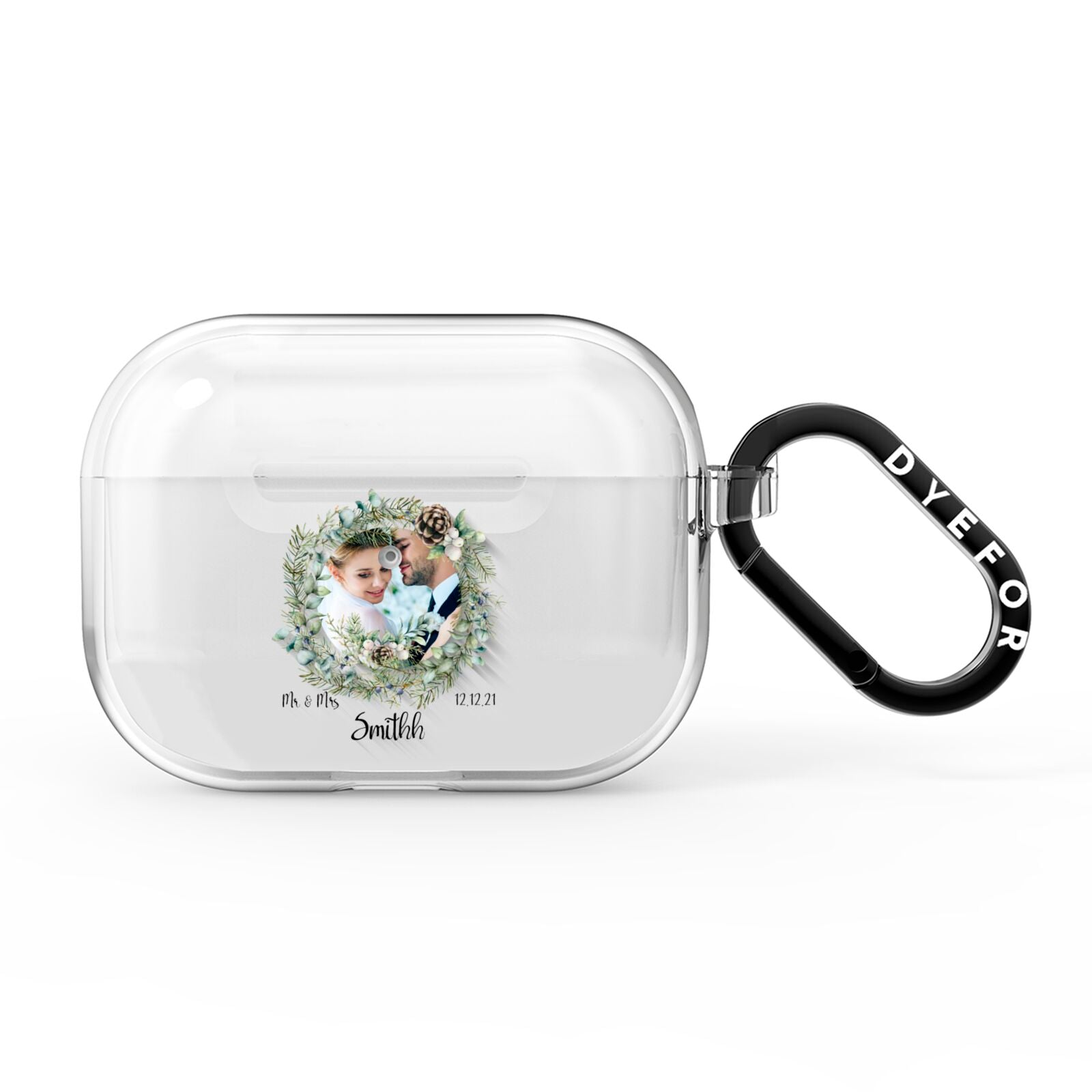 First Christmas Married Photo AirPods Pro Clear Case