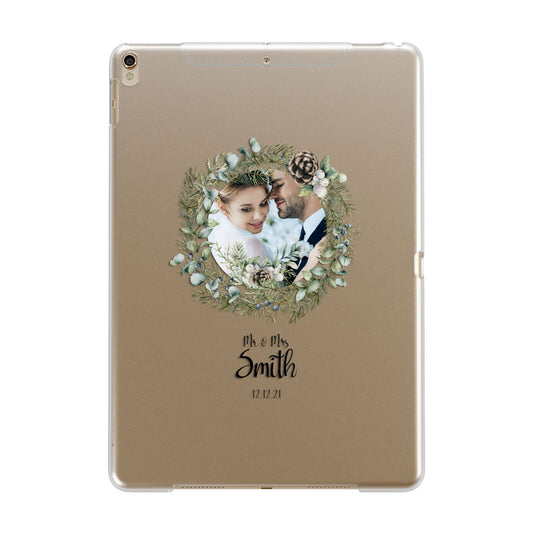 First Christmas Married Photo Apple iPad Gold Case