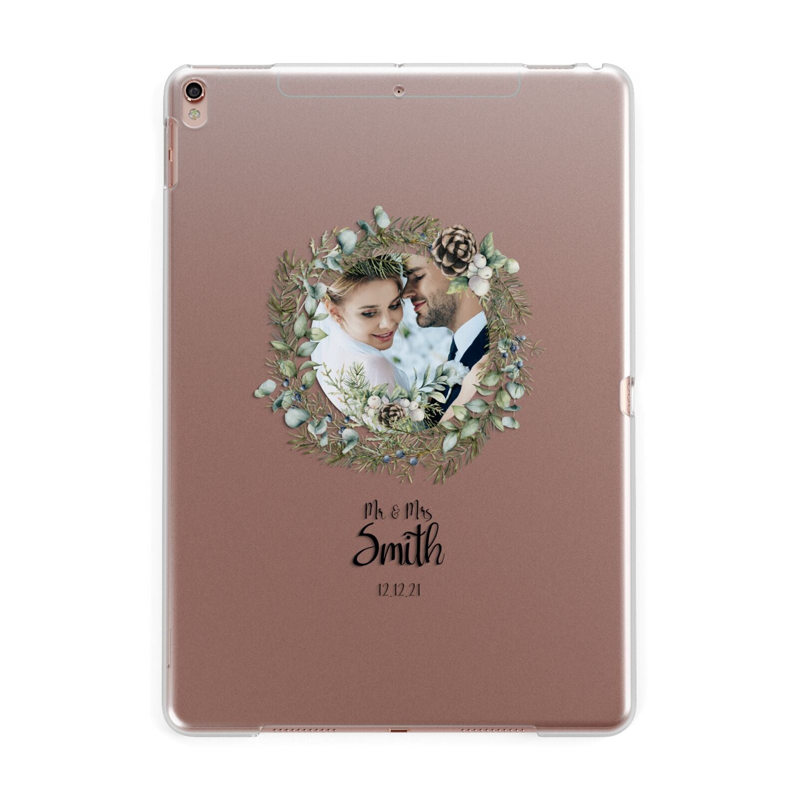 First Christmas Married Photo Apple iPad Rose Gold Case