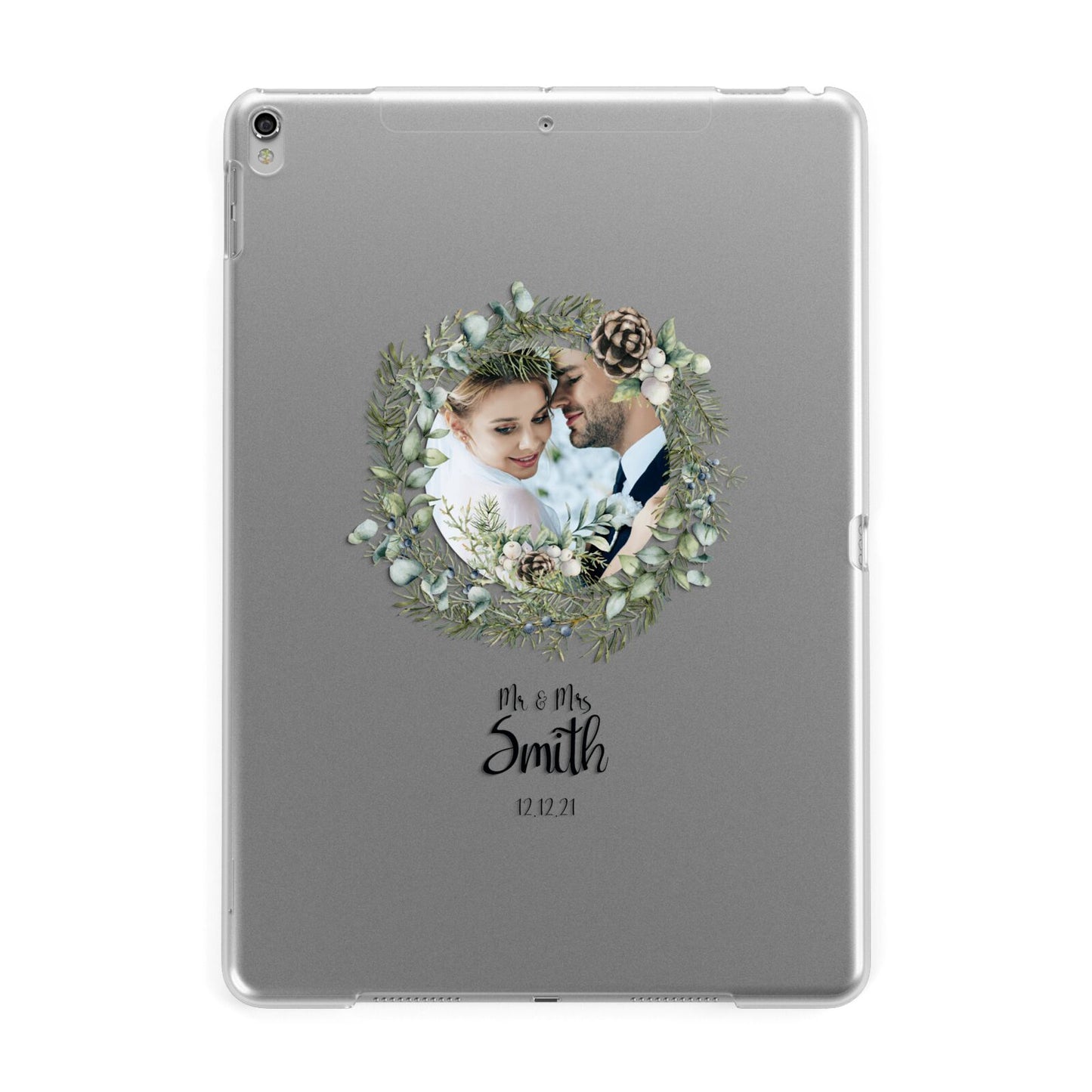 First Christmas Married Photo Apple iPad Silver Case
