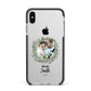 First Christmas Married Photo Apple iPhone Xs Max Impact Case Black Edge on Silver Phone