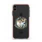 First Christmas Married Photo Apple iPhone Xs Max Impact Case Pink Edge on Black Phone