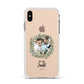 First Christmas Married Photo Apple iPhone Xs Max Impact Case White Edge on Gold Phone