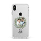First Christmas Married Photo Apple iPhone Xs Max Impact Case White Edge on Silver Phone