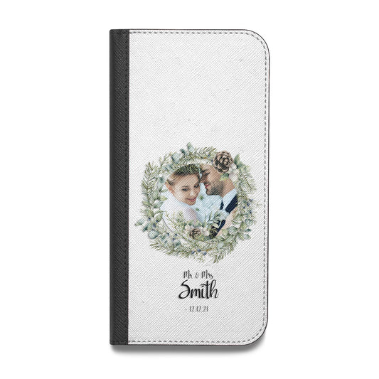 First Christmas Married Photo Vegan Leather Flip iPhone Case