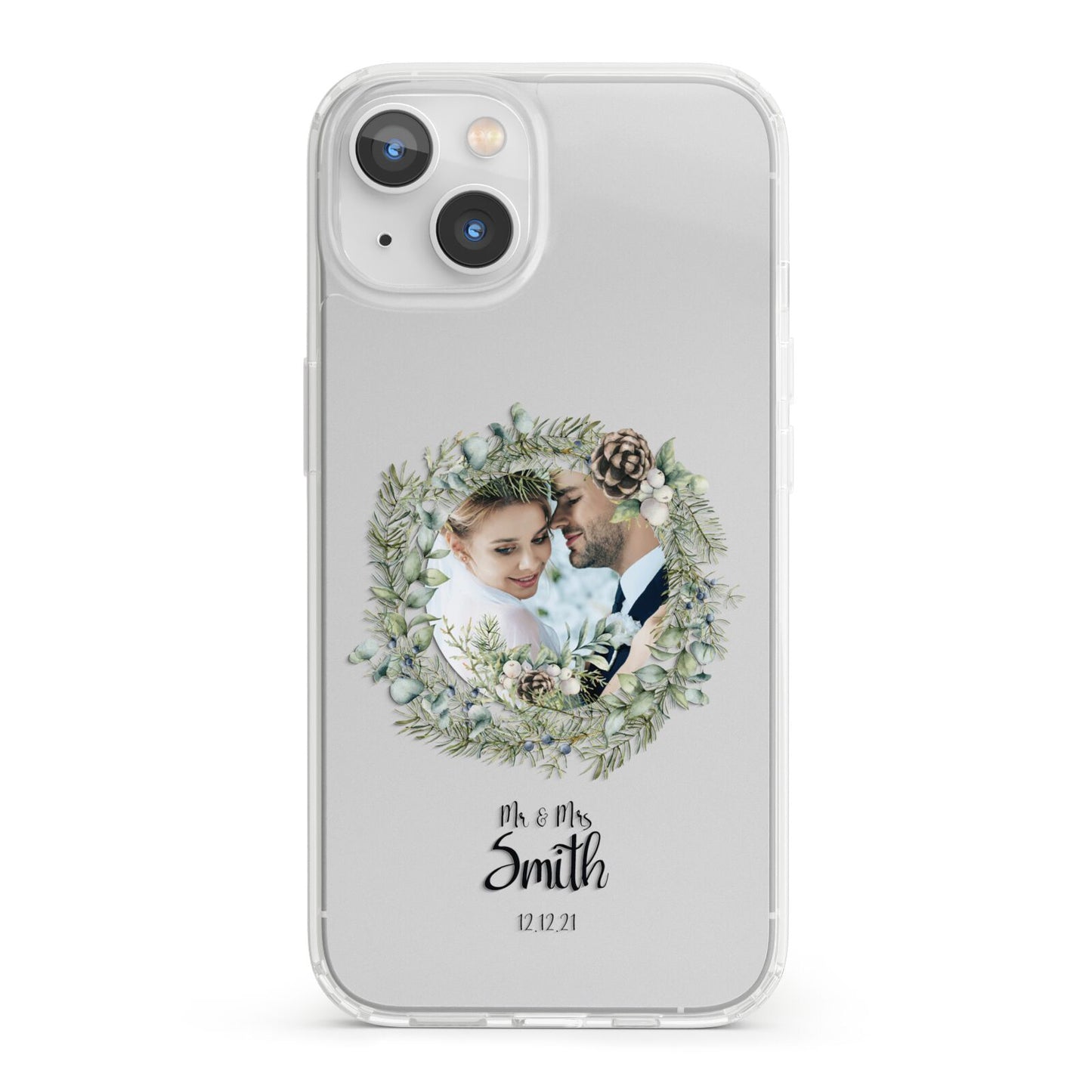 First Christmas Married Photo iPhone 13 Clear Bumper Case