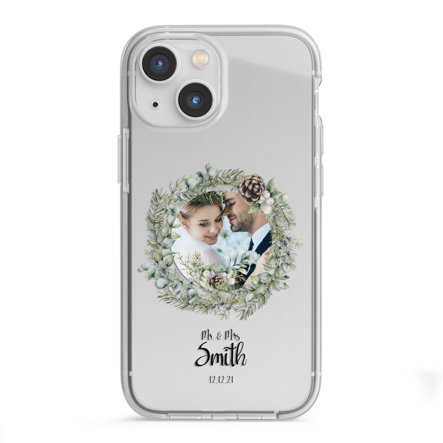 First Christmas Married Photo iPhone 13 Mini TPU Impact Case with White Edges