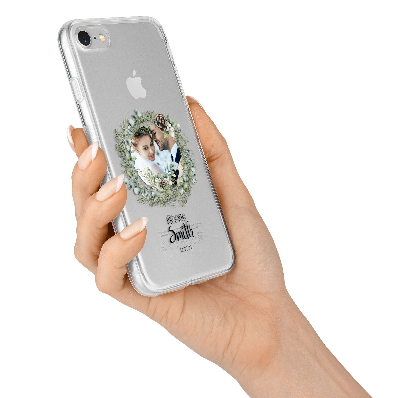 First Christmas Married Photo iPhone 7 Bumper Case on Silver iPhone Alternative Image