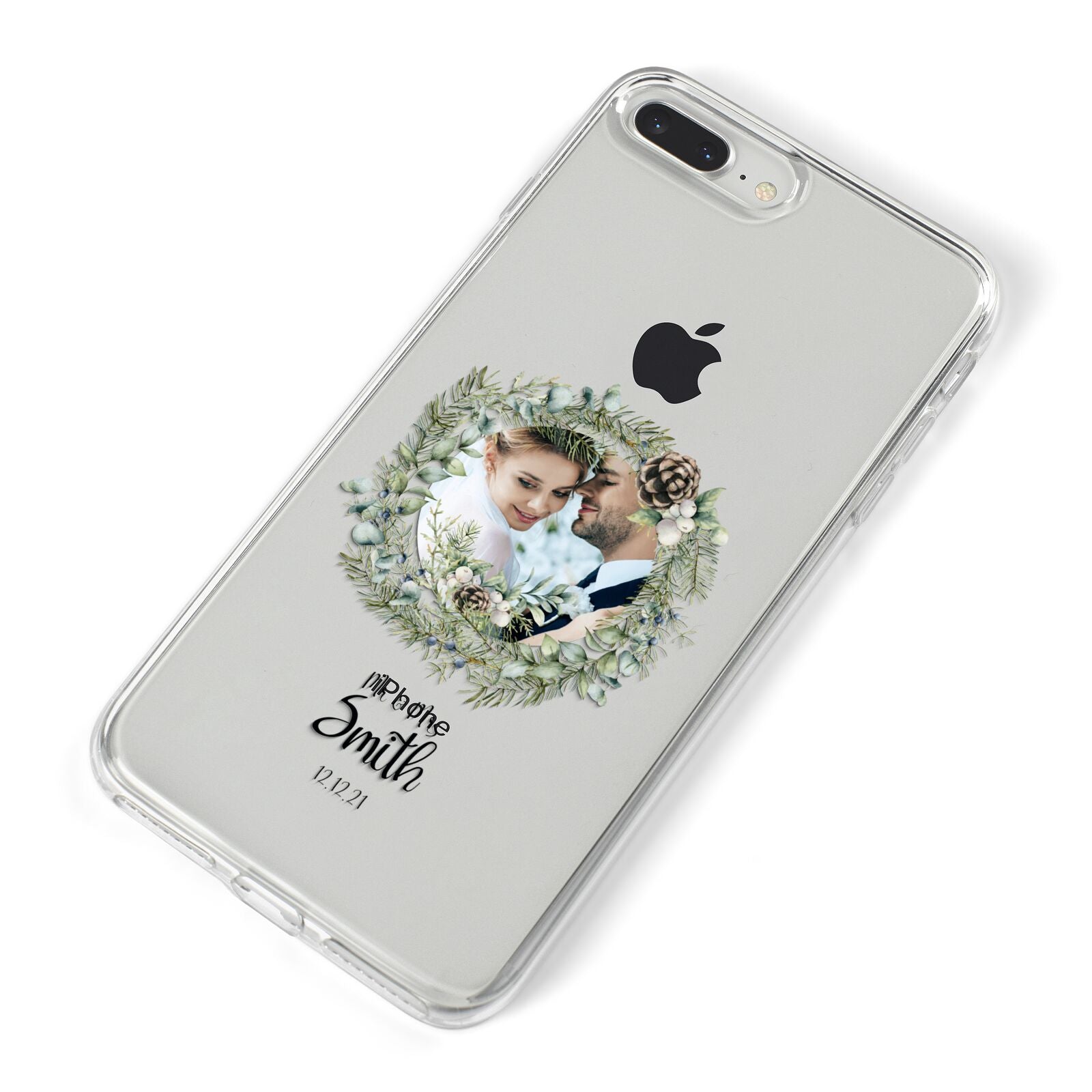 First Christmas Married Photo iPhone 8 Plus Bumper Case on Silver iPhone Alternative Image