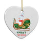 First Christmas Name Personalised Heart Decoration