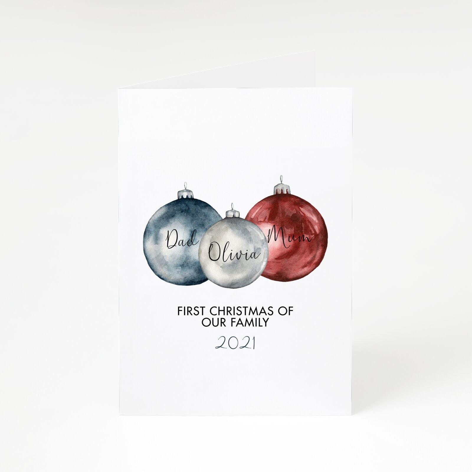 First Christmas Personalised A5 Greetings Card