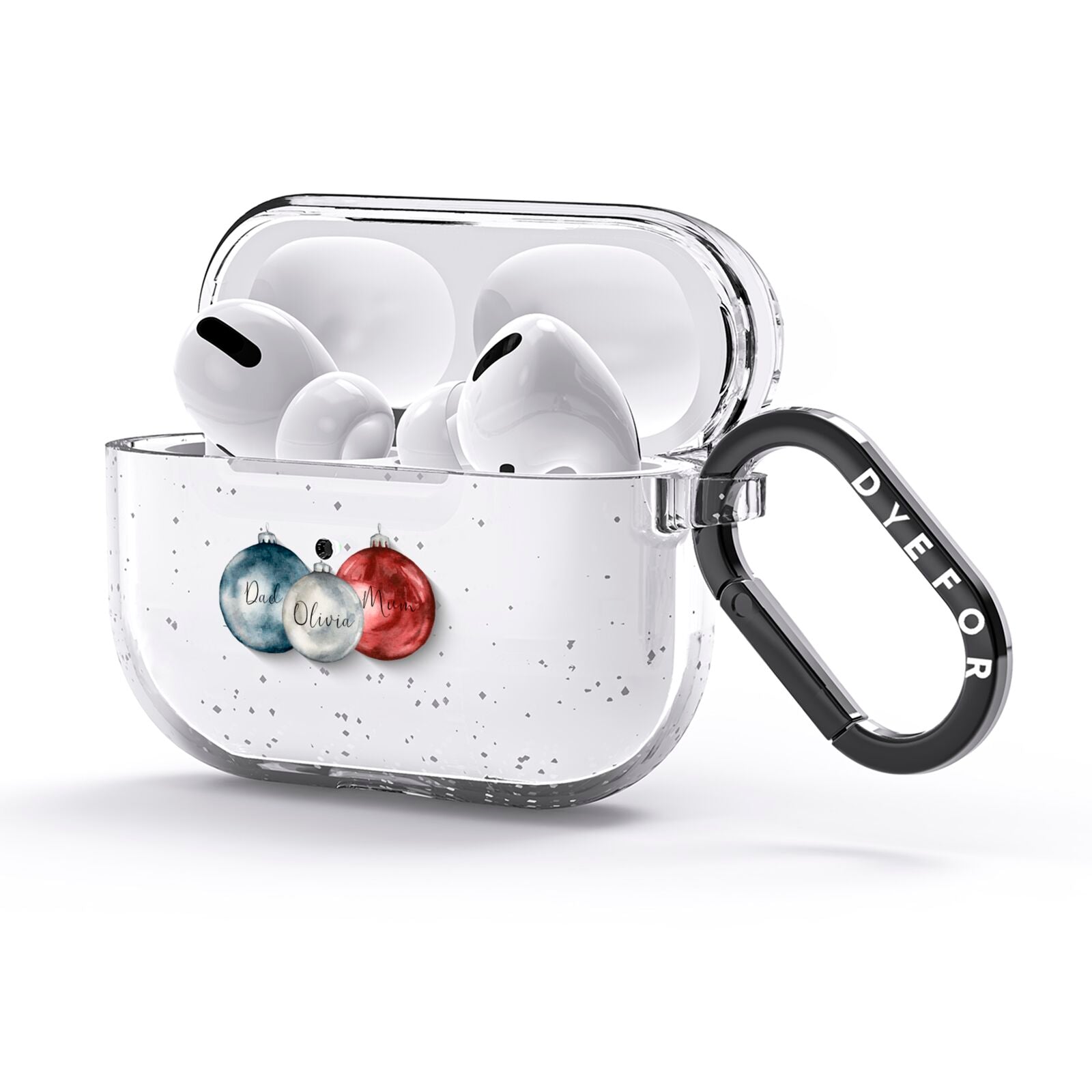 First Christmas Personalised AirPods Glitter Case 3rd Gen Side Image