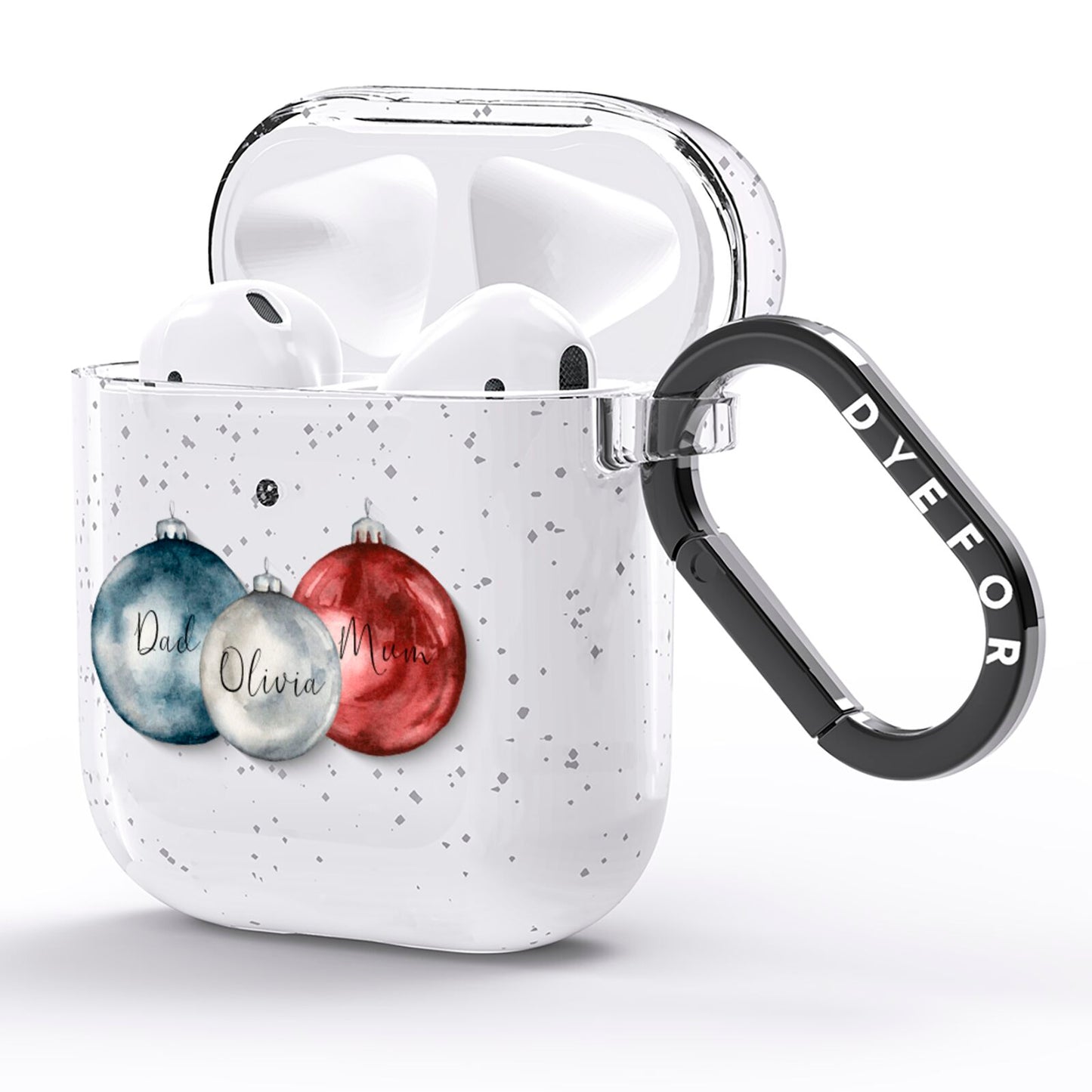 First Christmas Personalised AirPods Glitter Case Side Image