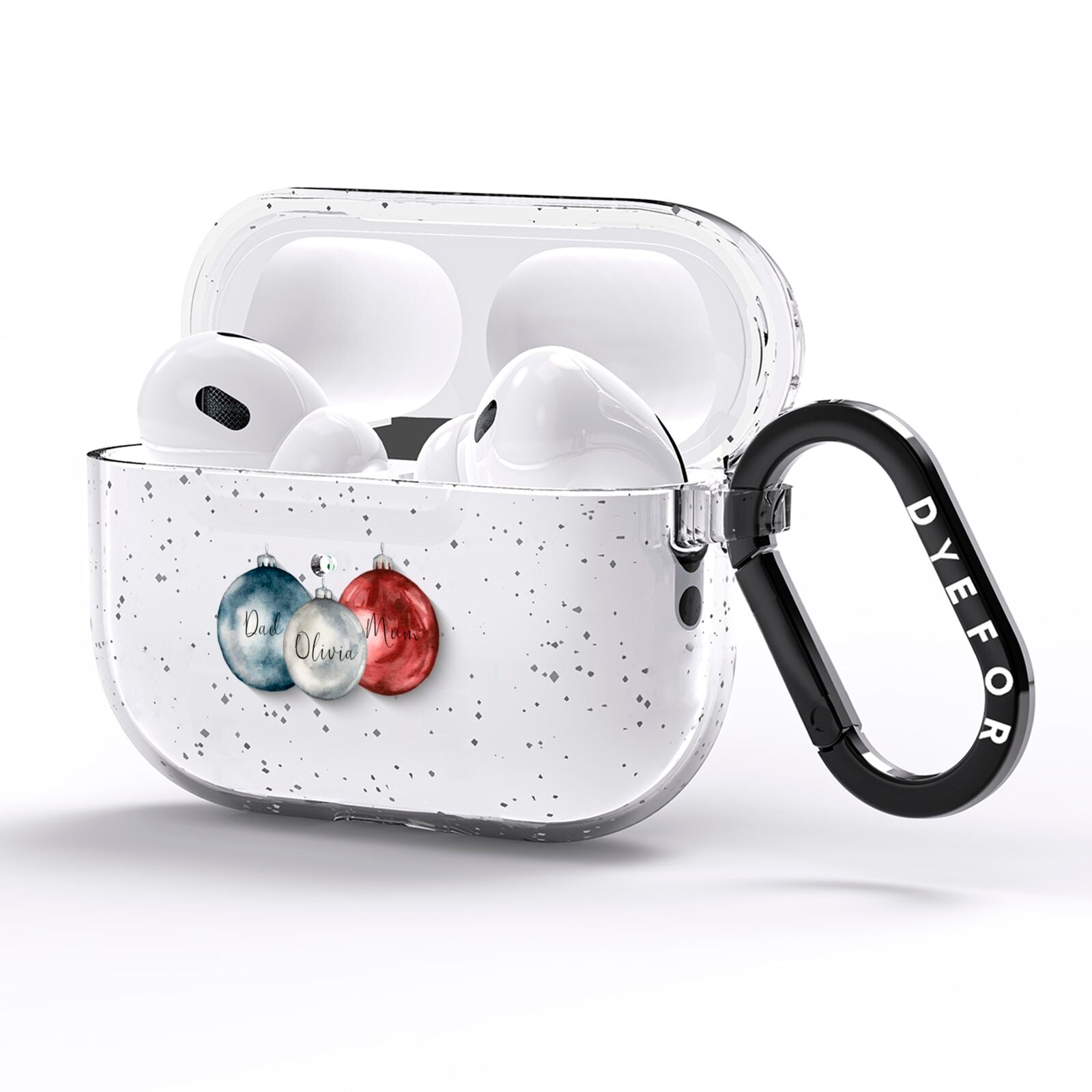 First Christmas Personalised AirPods Pro Glitter Case Side Image
