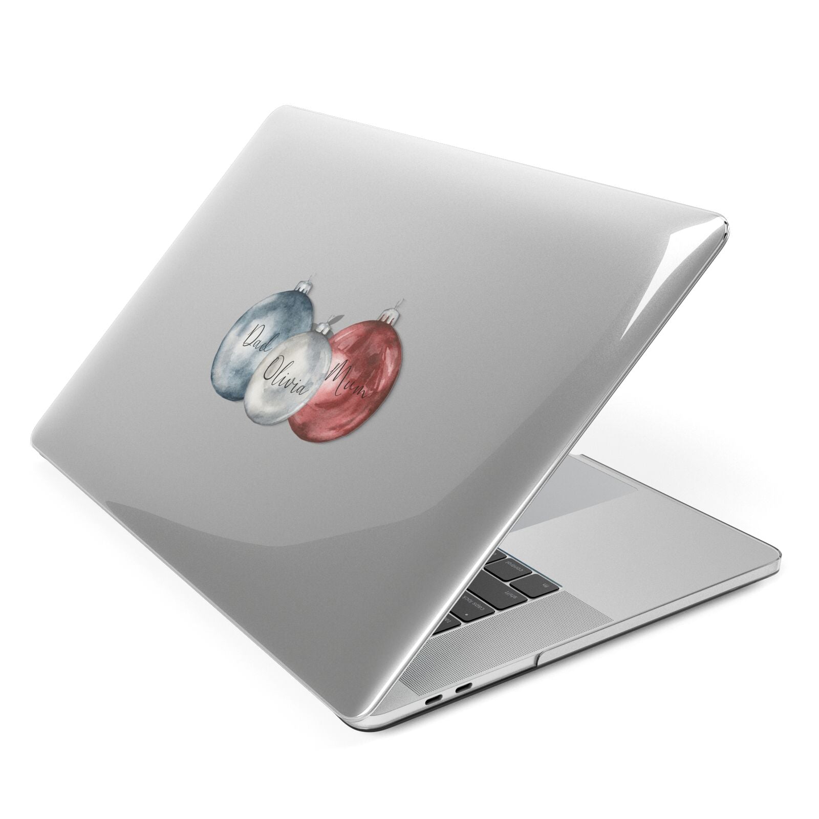 First Christmas Personalised Apple MacBook Case Side View