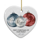 First Christmas Personalised Heart Decoration