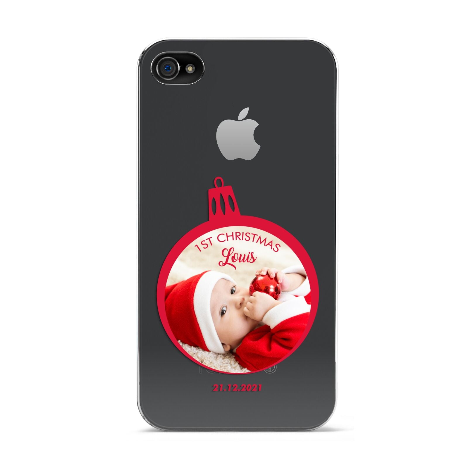 First Christmas Personalised Photo Apple iPhone 4s Case