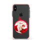 First Christmas Personalised Photo Apple iPhone Xs Impact Case Pink Edge on Black Phone